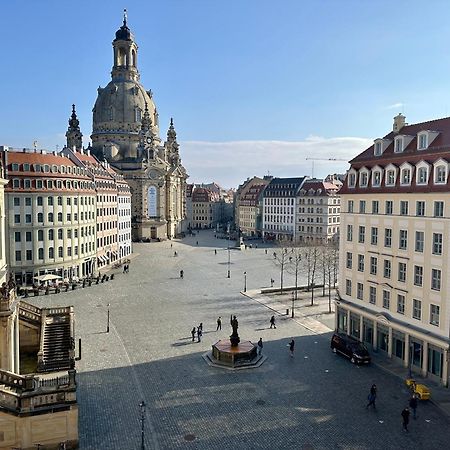 Luxus Suite Mit Einmaligem Blick Auf Die Frauenkirche Dresden Buitenkant foto