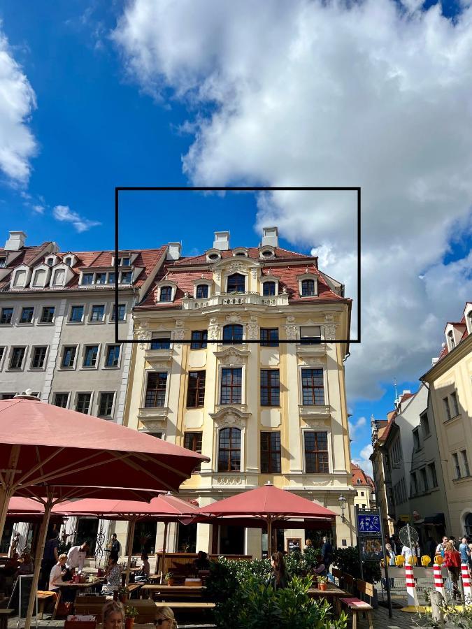 Luxus Suite Mit Einmaligem Blick Auf Die Frauenkirche Dresden Buitenkant foto