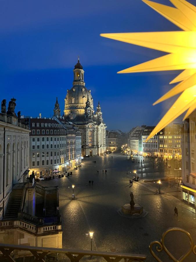 Luxus Suite Mit Einmaligem Blick Auf Die Frauenkirche Dresden Buitenkant foto